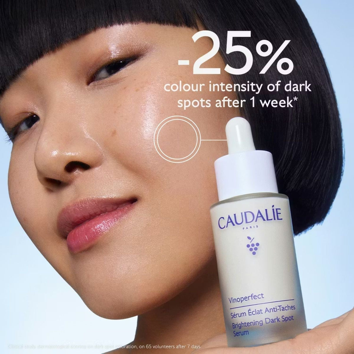 Caudalie Vinoperfect Dark Spot Serum application on skin
