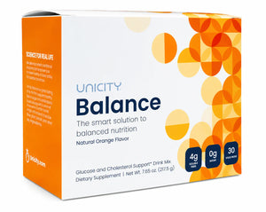 Unicity Balance Cholesterol Support Drink Mix – Orange (30 Stick Packs)